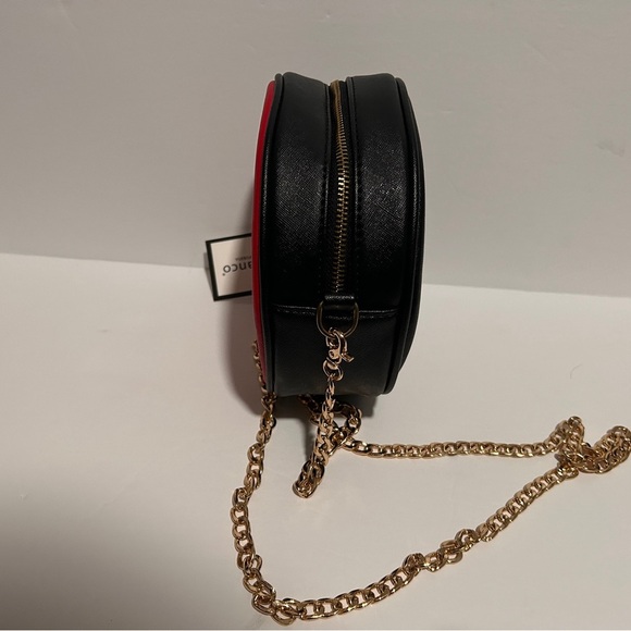 Melie Bianco Vegan Leather Red Stop Sign Crossbody Bag - Picture 6 of 12